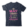 May 1990 35 Years Of Being Awesome Retro 35th Birthday Shirt & Tank Top | siriusteestore