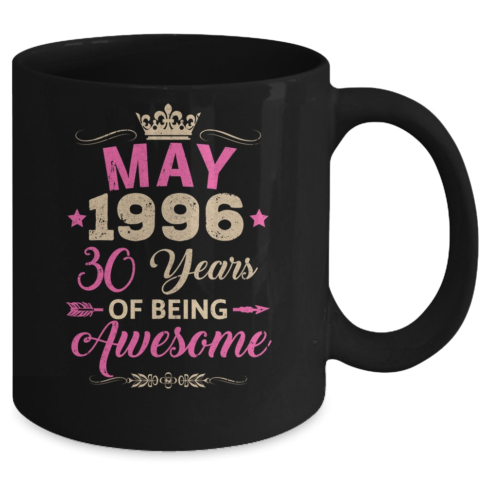May 1996 30 Years Of Being Awesome Retro 30th Birthday Mug | siriusteestore