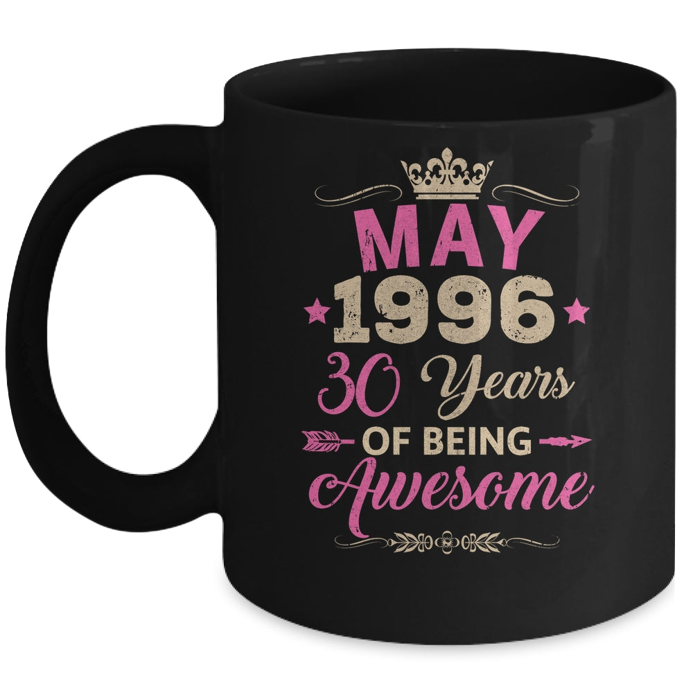 May 1996 30 Years Of Being Awesome Retro 30th Birthday Mug | siriusteestore