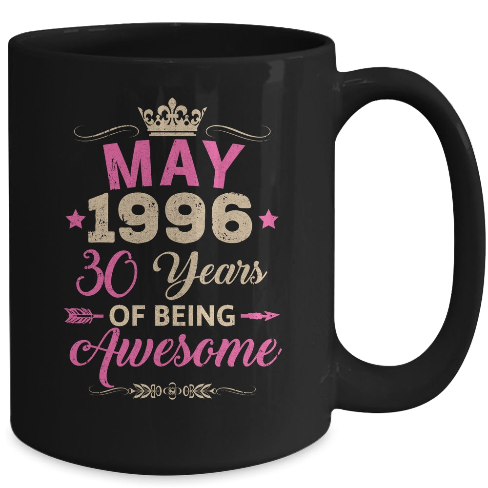 May 1996 30 Years Of Being Awesome Retro 30th Birthday Mug | siriusteestore
