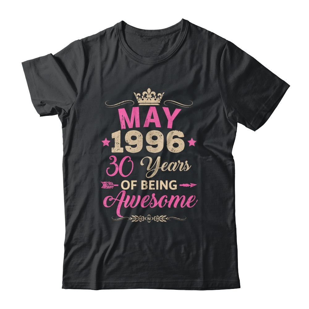 May 1996 30 Years Of Being Awesome Retro 30th Birthday Shirt & Tank Top | siriusteestore