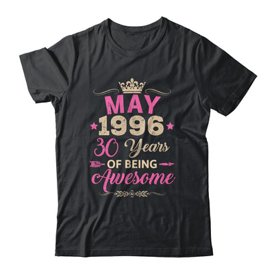 May 1996 30 Years Of Being Awesome Retro 30th Birthday Shirt & Tank Top | siriusteestore