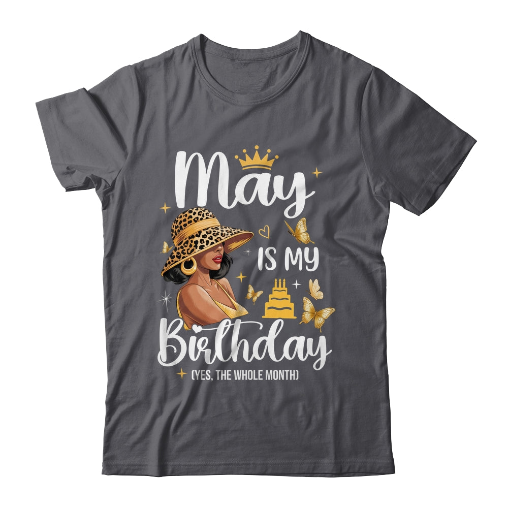 May Is My Birthday African American Woman Birthday Queen Shirt & Tank Top | siriusteestore