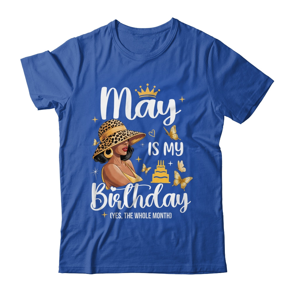 May Is My Birthday African American Woman Birthday Queen Shirt & Tank Top | siriusteestore