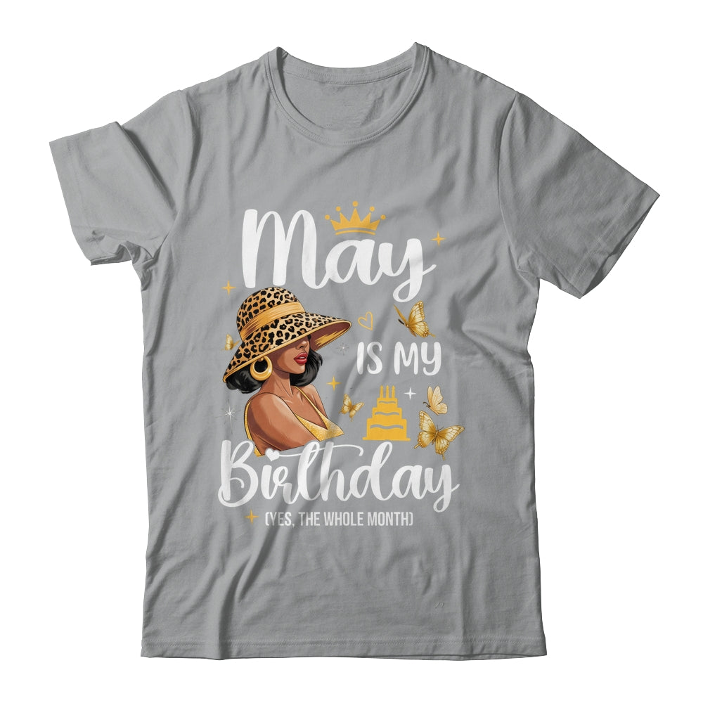 May Is My Birthday African American Woman Birthday Queen Shirt & Tank Top | siriusteestore