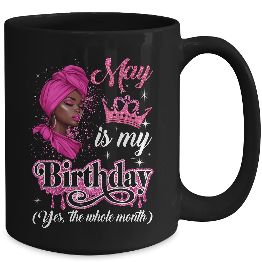 May Is My Birthday African Black Women Birthday Queen Mug | siriusteestore