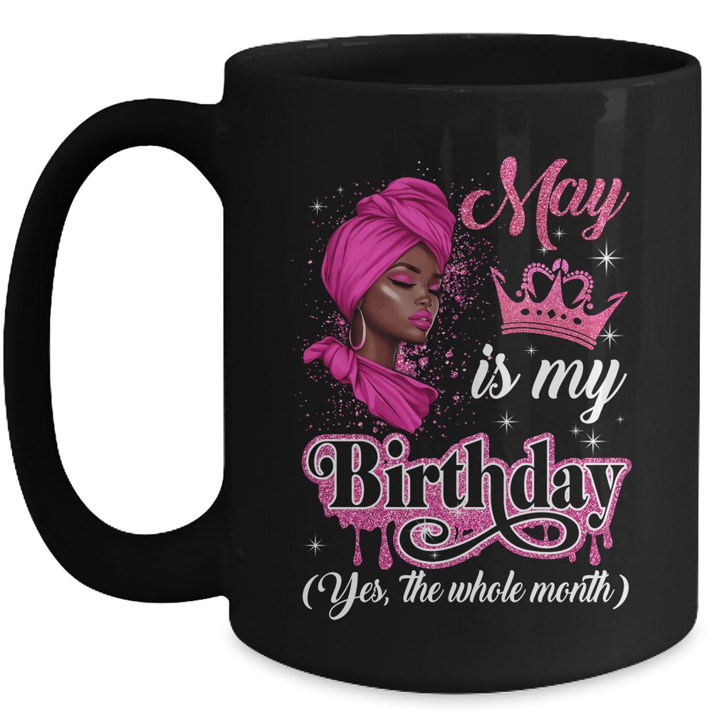 May Is My Birthday African Black Women Birthday Queen Mug | siriusteestore