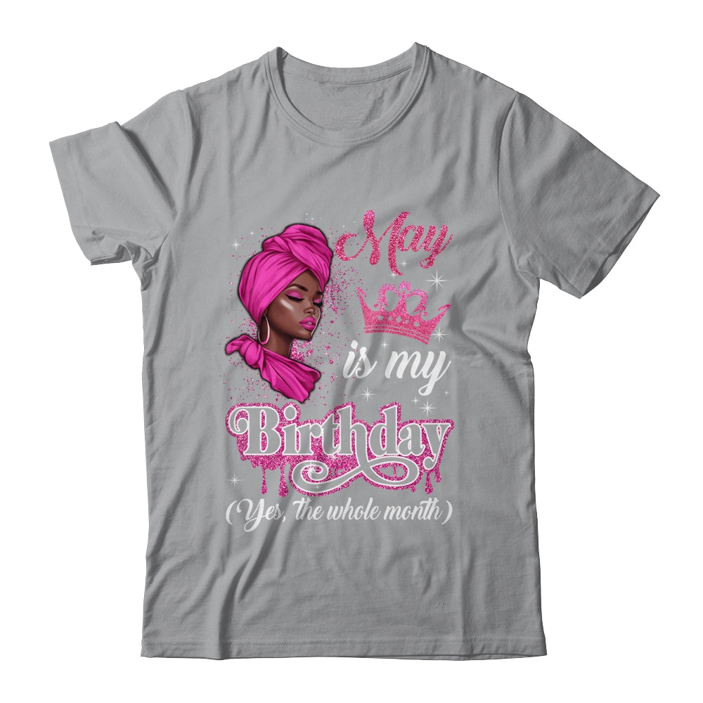 May Is My Birthday African Black Women Birthday Queen Shirt & Tank Top | siriusteestore