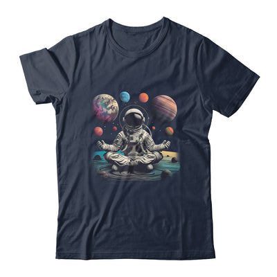 Meditating Astronaut Planets Meditation Outer Space Shirt & Tank Top | siriusteestore