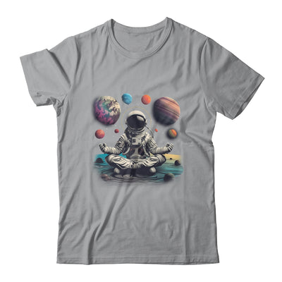 Meditating Astronaut Planets Meditation Outer Space Shirt & Tank Top | siriusteestore