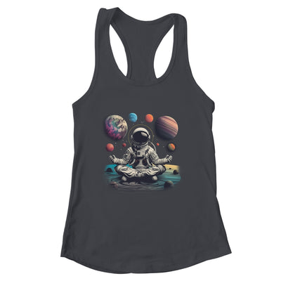 Meditating Astronaut Planets Meditation Outer Space Shirt & Tank Top | siriusteestore