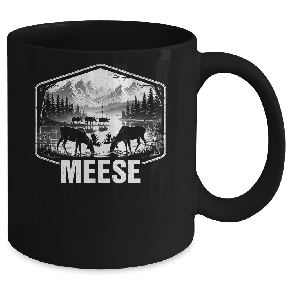 Meese Funny Moose Humor Camping Wildlife Outdoor Nature Mug | siriusteestore