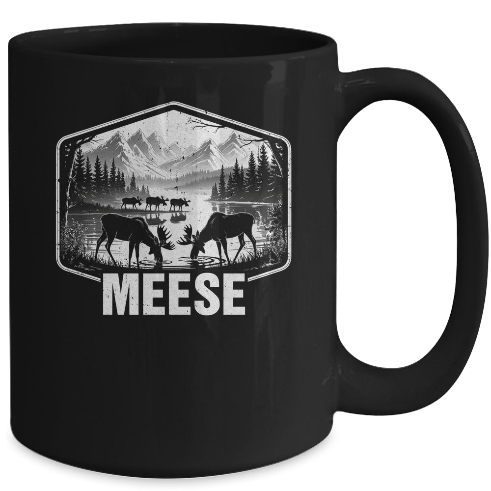 Meese Funny Moose Humor Camping Wildlife Outdoor Nature Mug | siriusteestore