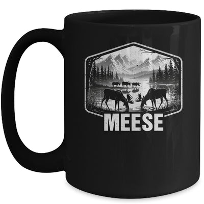 Meese Funny Moose Humor Camping Wildlife Outdoor Nature Mug | siriusteestore
