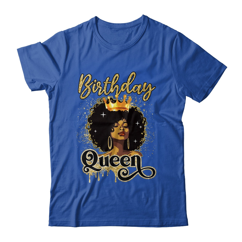 Melanin Queen Birthday Afro Black Girls African American Shirt & Tank Top | siriusteestore