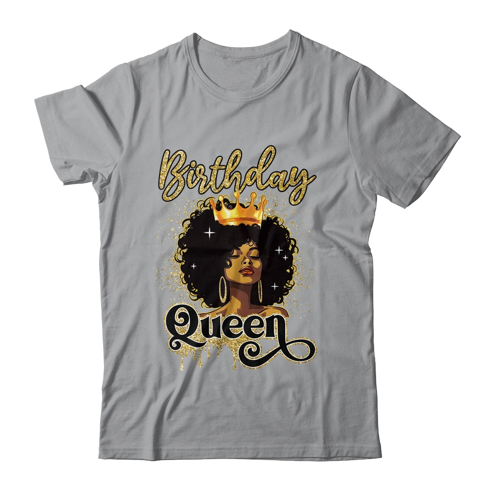 Melanin Queen Birthday Afro Black Girls African American Shirt & Tank Top | siriusteestore