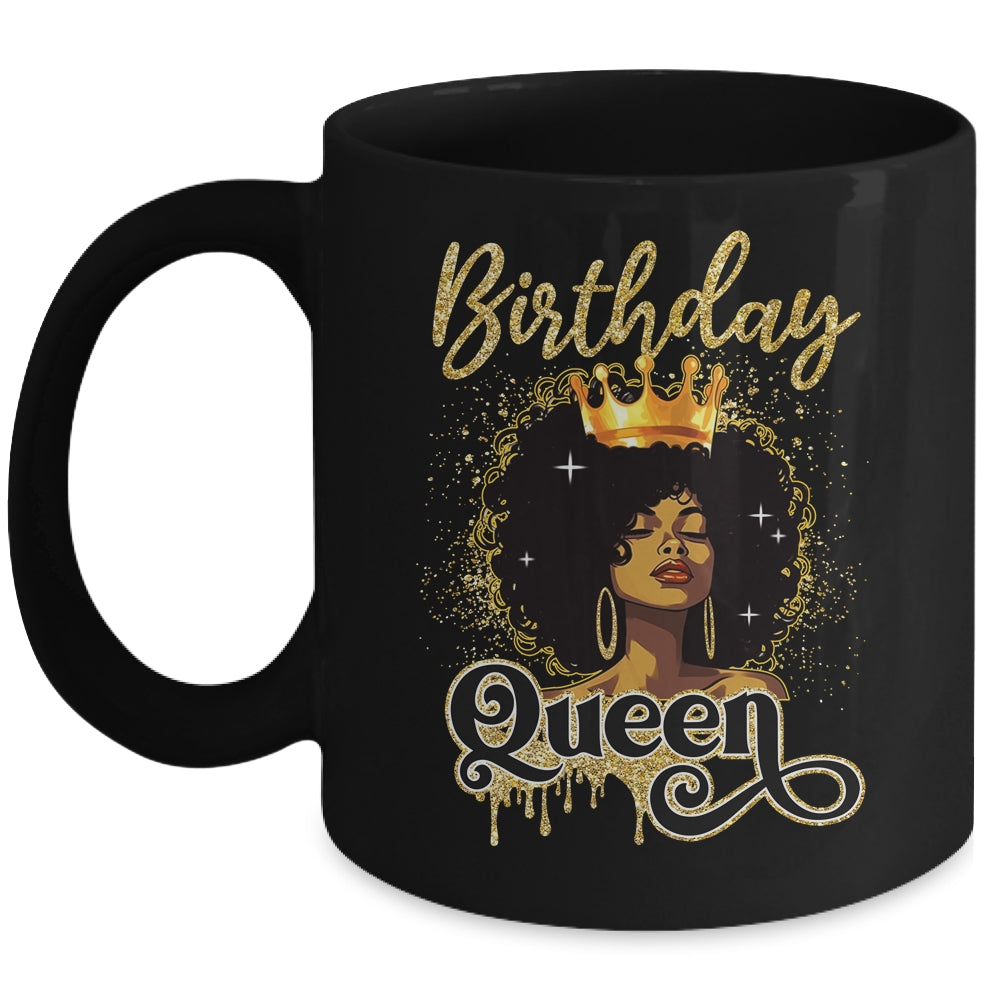 Melanin Queen Birthday Afro Black Girls African American Mug | siriusteestore