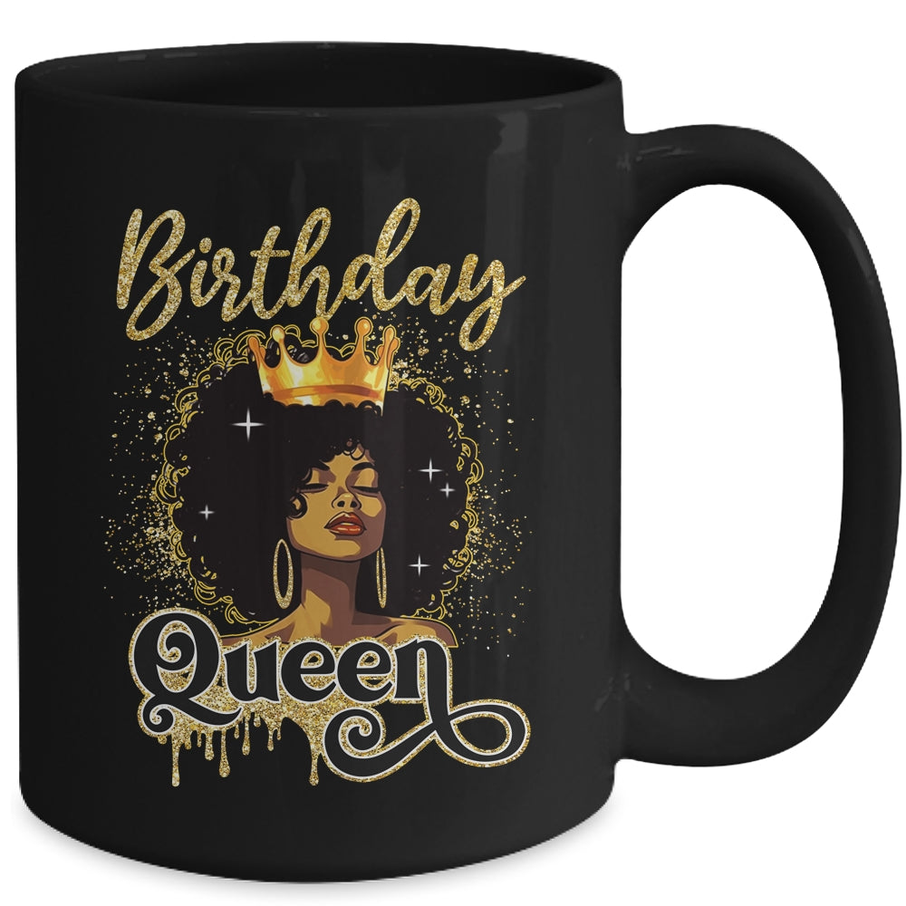 Melanin Queen Birthday Afro Black Girls African American Mug | siriusteestore