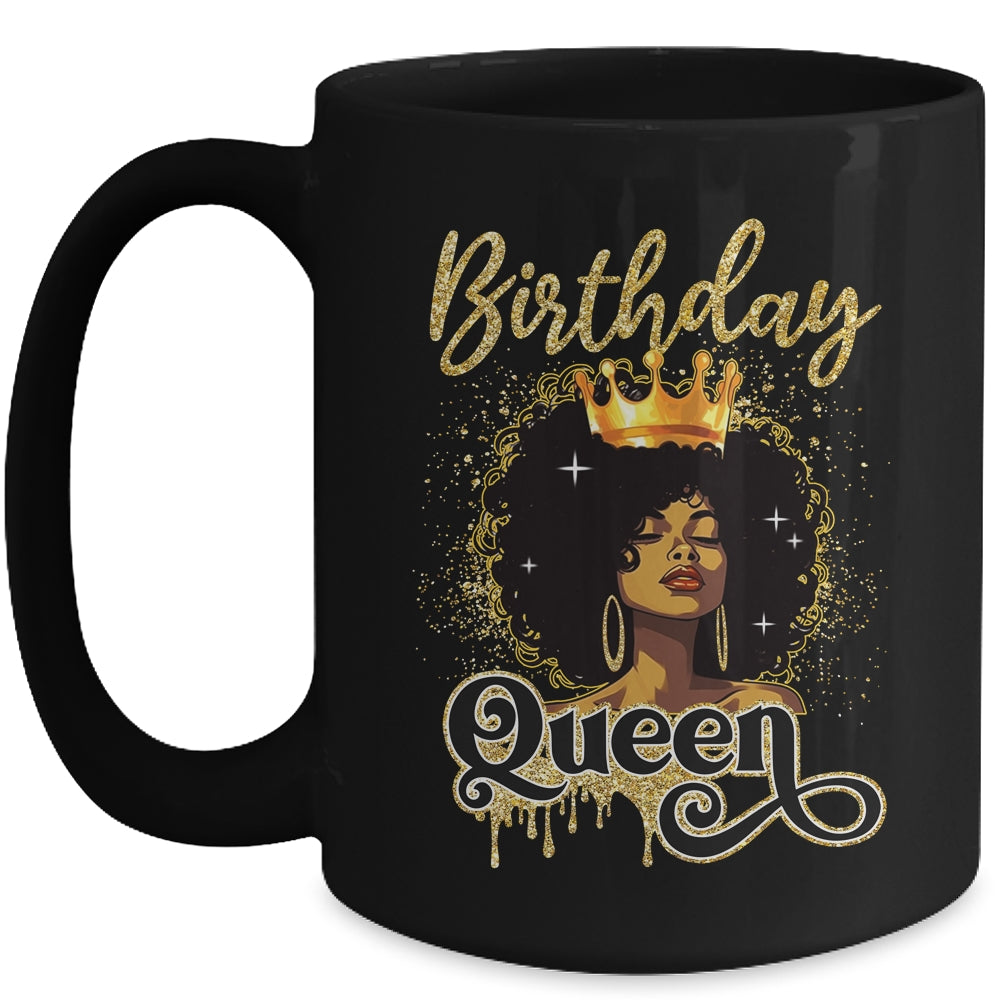 Melanin Queen Birthday Afro Black Girls African American Mug | siriusteestore