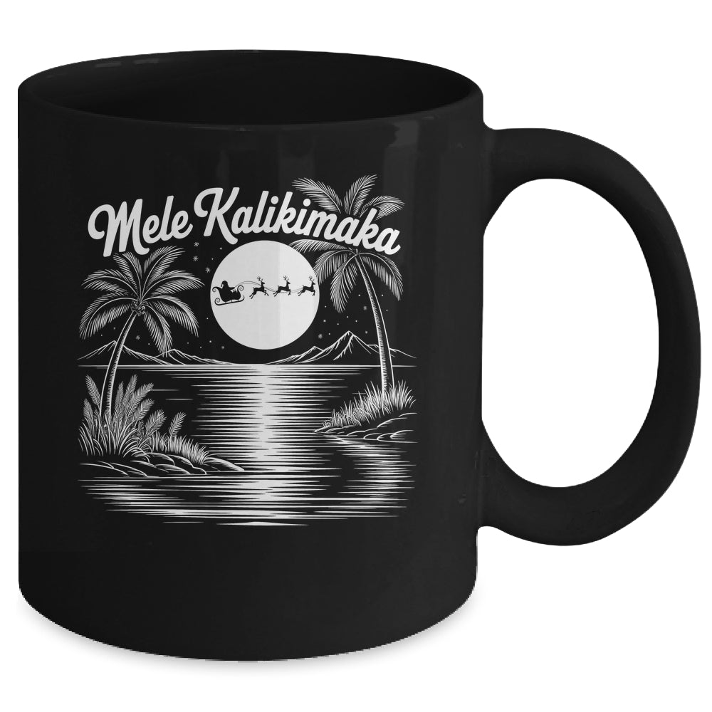 Mele Kalikimaka Christmas Hawaii Beach Hawaiian Santa Surf Mug | siriusteestore