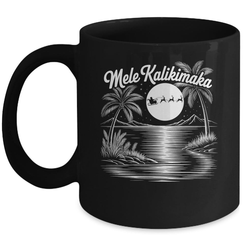 Mele Kalikimaka Christmas Hawaii Beach Hawaiian Santa Surf Mug | siriusteestore
