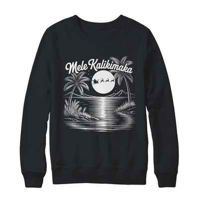 Mele Kalikimaka Christmas Hawaii Beach Hawaiian Santa Surf Shirt & Sweatshirt | siriusteestore