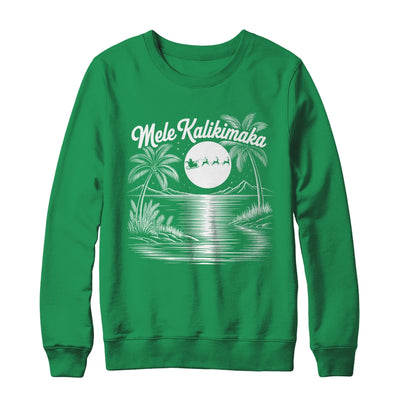 Mele Kalikimaka Christmas Hawaii Beach Hawaiian Santa Surf Shirt & Sweatshirt | siriusteestore