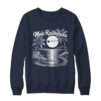 Mele Kalikimaka Christmas Hawaii Beach Hawaiian Santa Surf Shirt & Sweatshirt | siriusteestore