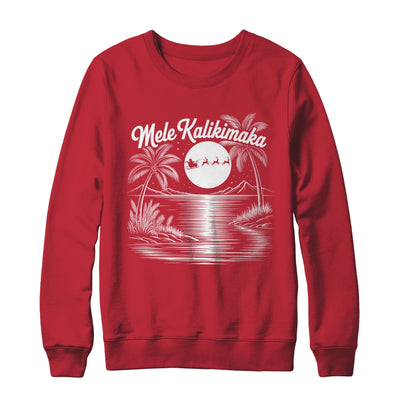 Mele Kalikimaka Christmas Hawaii Beach Hawaiian Santa Surf Shirt & Sweatshirt | siriusteestore