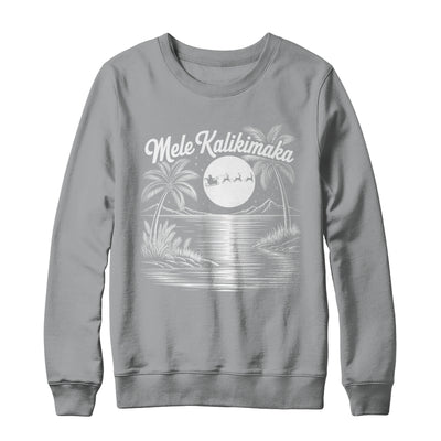 Mele Kalikimaka Christmas Hawaii Beach Hawaiian Santa Surf Shirt & Sweatshirt | siriusteestore