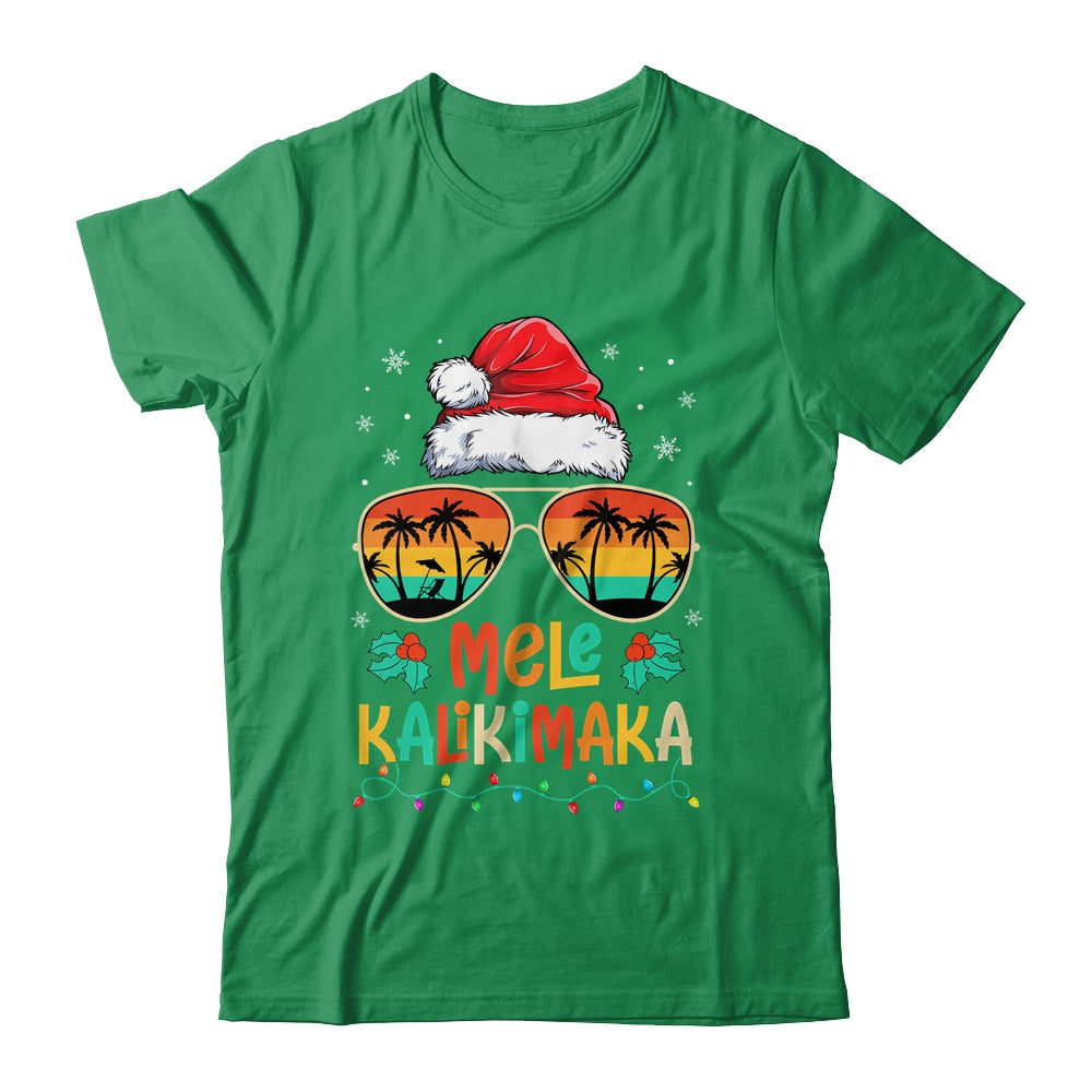 Mele Kalikimaka Christmas Hawaiian Retro Santa Women Shirt & Sweatshirt | siriusteestore