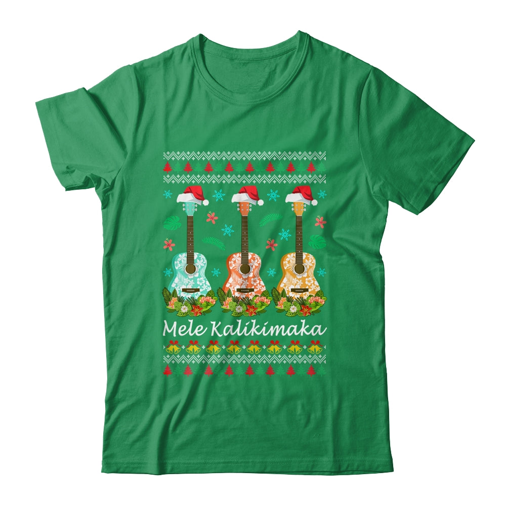 Mele Kalikimaka Guitar Hawaii Merry Christmas Hawaiian Shirt & Sweatshirt | siriusteestore
