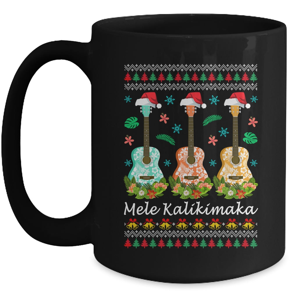 Mele Kalikimaka Guitar Hawaii Merry Christmas Hawaiian Mug | siriusteestore