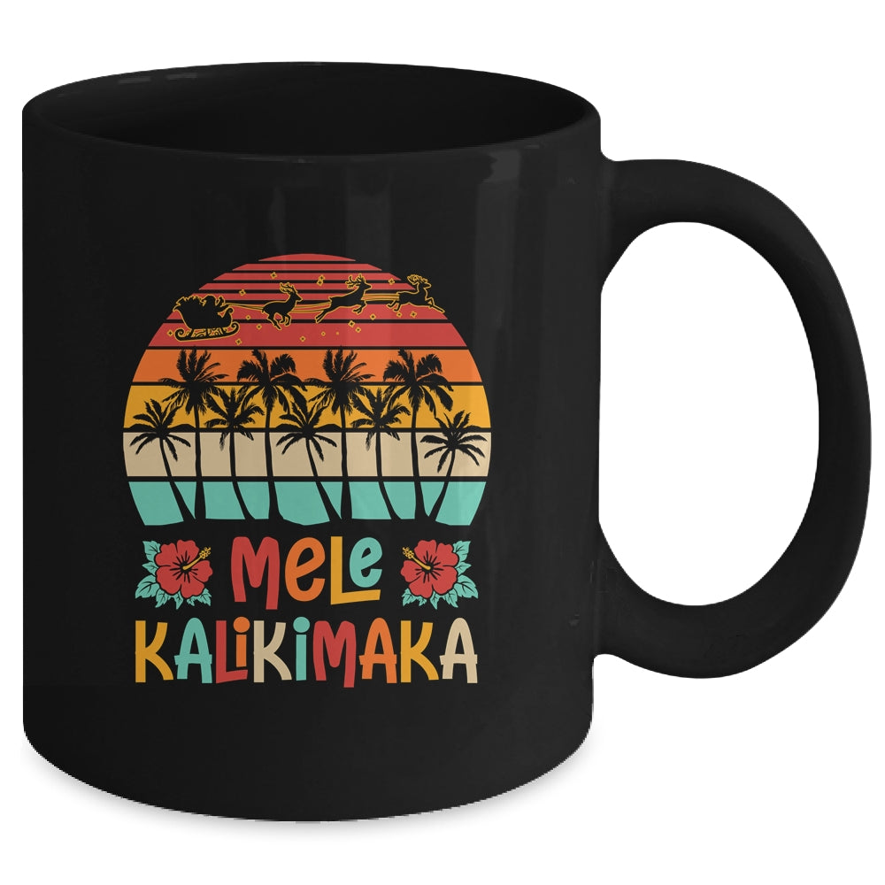 Mele Kalikimaka Retro Hawaiian Christmas Family Vacation Mug | siriusteestore