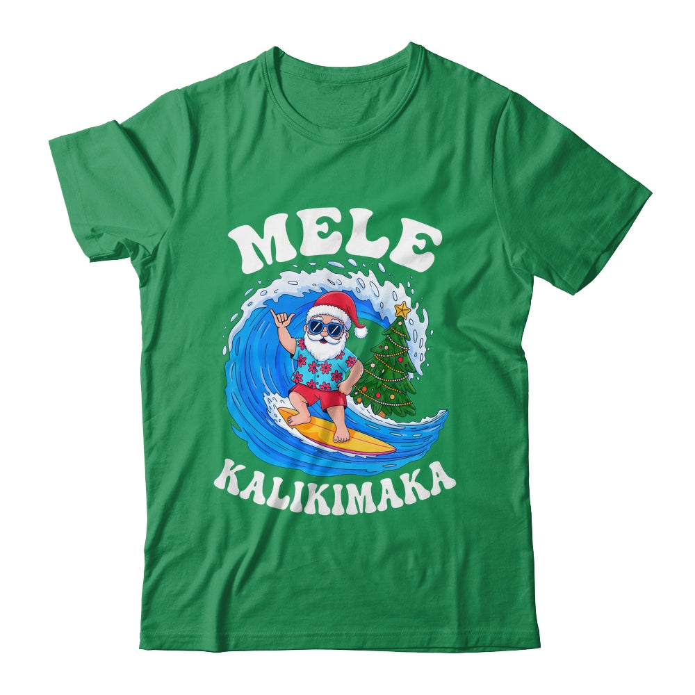 Mele Kalikimaka Santa Surfing Surf Hawaii Christmas Xmas Shirt & Sweatshirt | siriusteestore