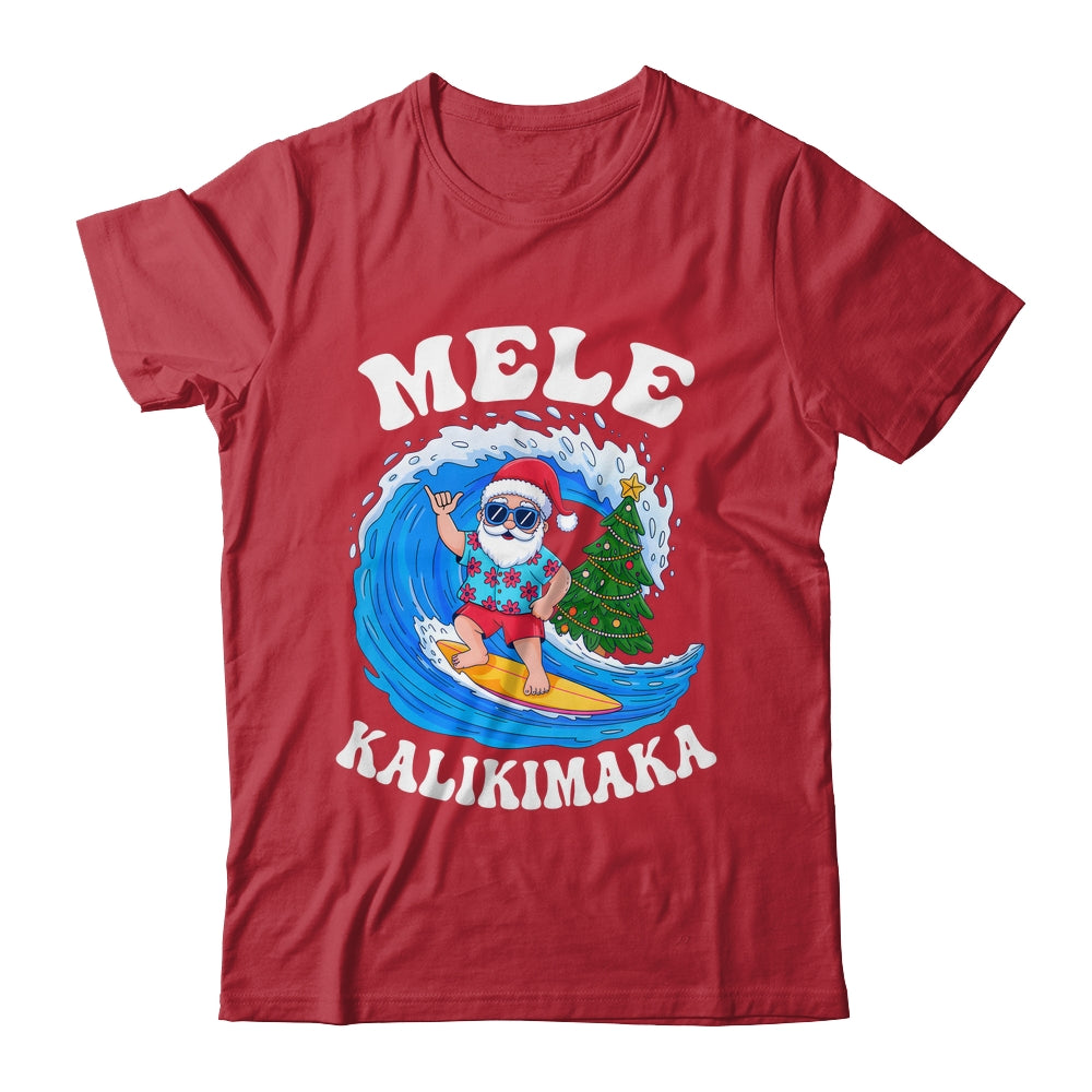Mele Kalikimaka Santa Surfing Surf Hawaii Christmas Xmas Shirt & Sweatshirt | siriusteestore