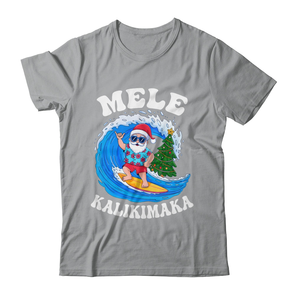 Mele Kalikimaka Santa Surfing Surf Hawaii Christmas Xmas Shirt & Sweatshirt | siriusteestore