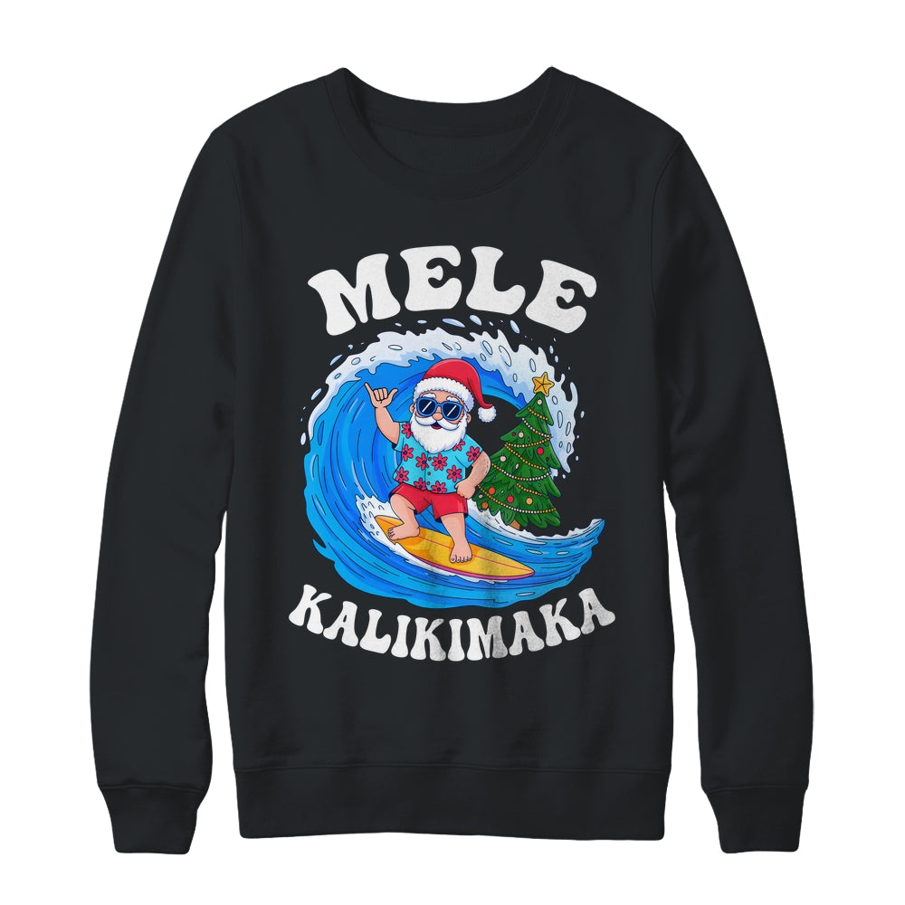 Mele Kalikimaka Santa Surfing Surf Hawaii Christmas Xmas Shirt & Sweatshirt | siriusteestore