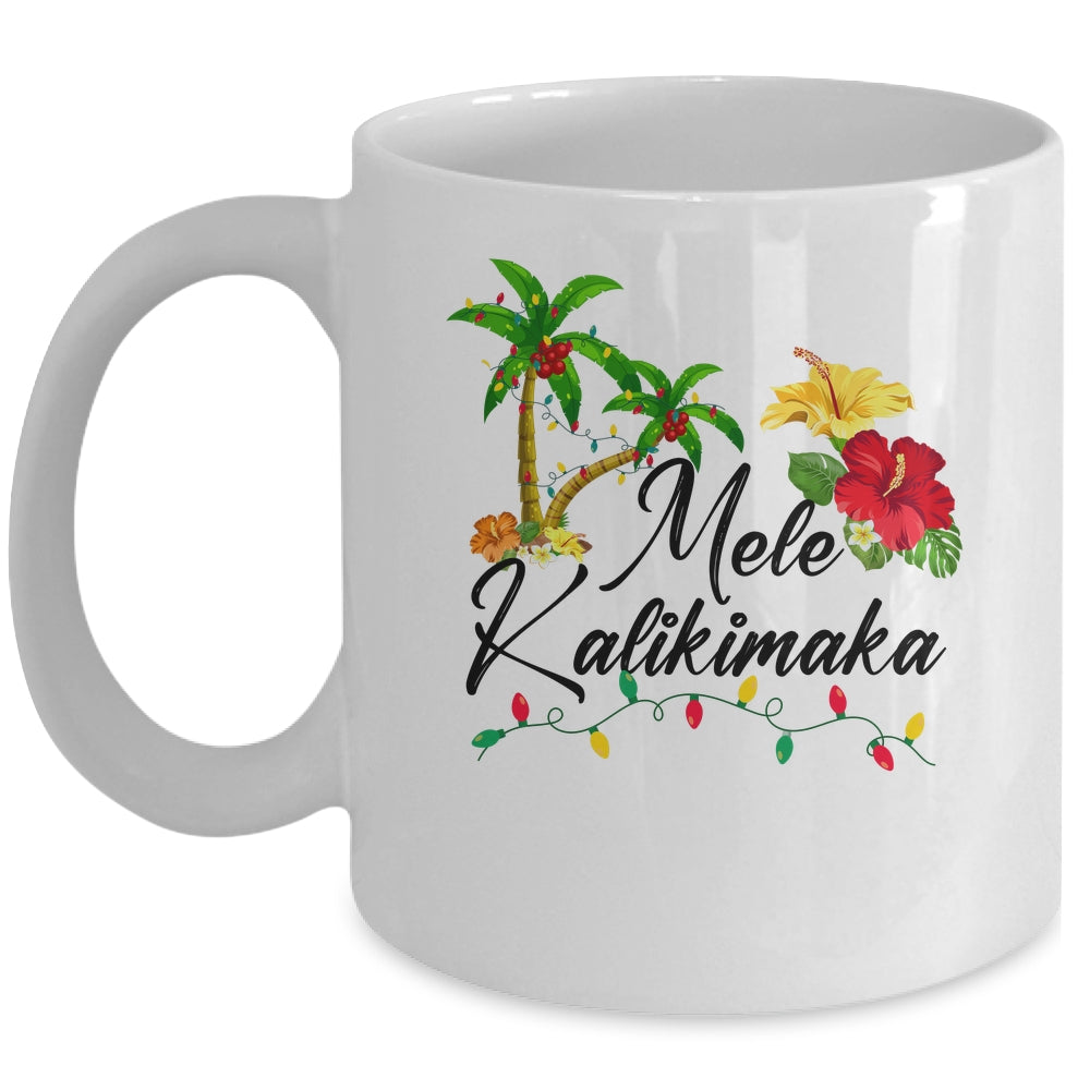 Mele Kalikimaka Tropical Christmas Family Hawaiian Xmas Mug | siriusteestore