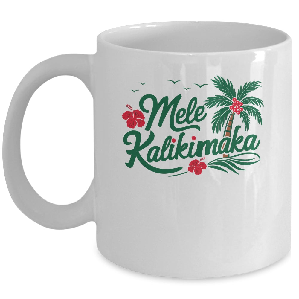Mele Kalikimaka Tropical Christmas Hawaiian Hawaii Xmas Mug | siriusteestore