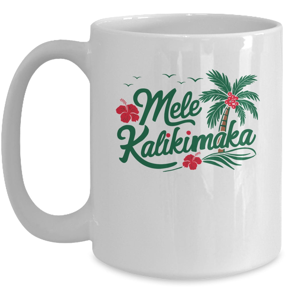 Mele Kalikimaka Tropical Christmas Hawaiian Hawaii Xmas Mug | siriusteestore
