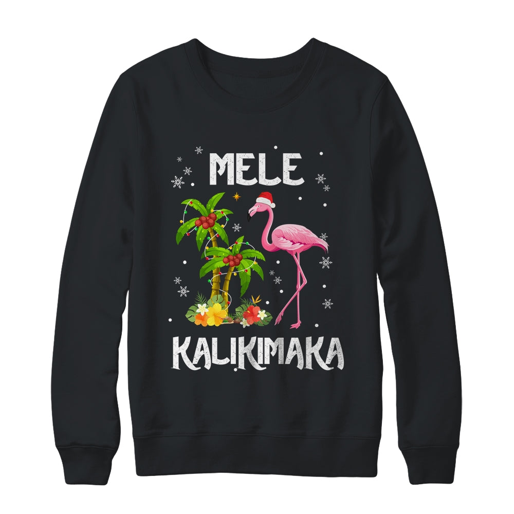 Mele Kalikimaka Tropical Hawaiian Christmas Flamingo Shirt & Sweatshirt | siriusteestore