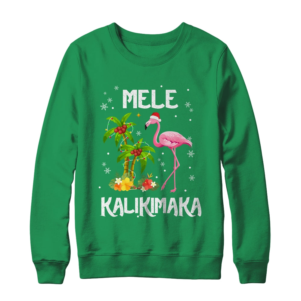 Mele Kalikimaka Tropical Hawaiian Christmas Flamingo Shirt & Sweatshirt | siriusteestore