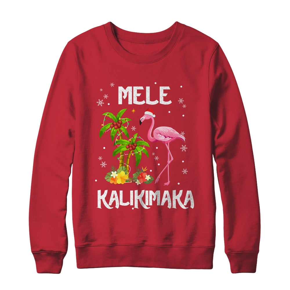 Mele Kalikimaka Tropical Hawaiian Christmas Flamingo Shirt & Sweatshirt | siriusteestore