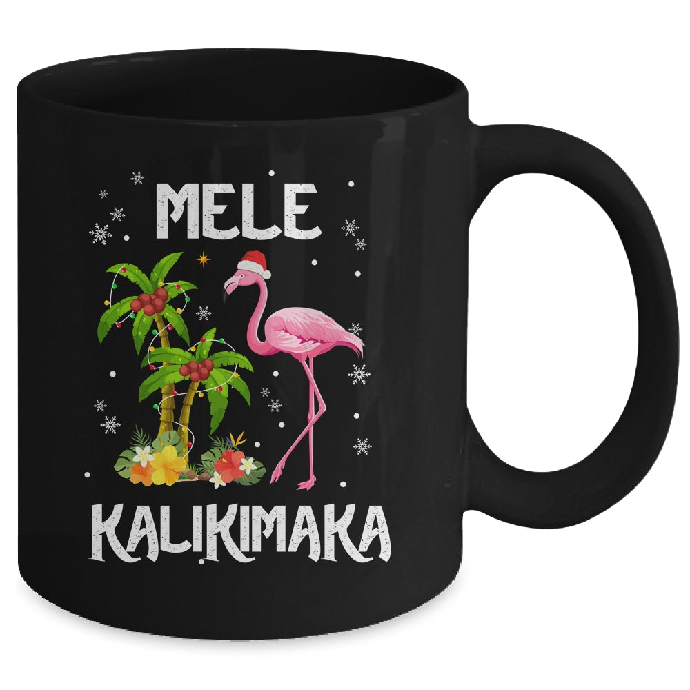 Mele Kalikimaka Tropical Hawaiian Christmas Flamingo Mug | siriusteestore