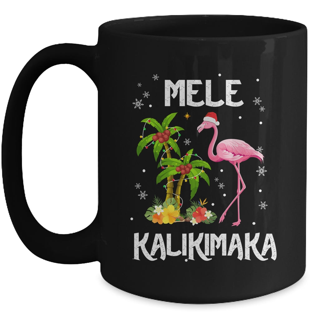 Mele Kalikimaka Tropical Hawaiian Christmas Flamingo Mug | siriusteestore