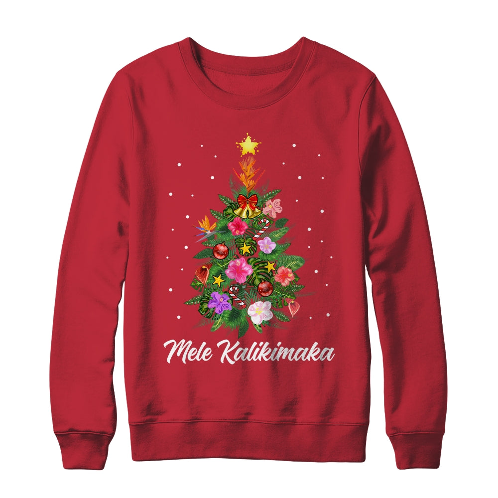 Mele Kalikimaka Xmas For Hawaiian Hawaii Christmas Tree Shirt & Sweatshirt | siriusteestore