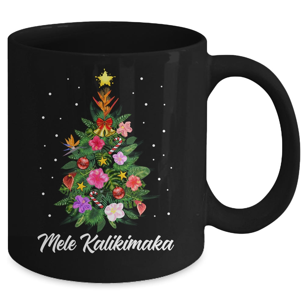 Mele Kalikimaka Xmas For Hawaiian Hawaii Christmas Tree Mug | siriusteestore