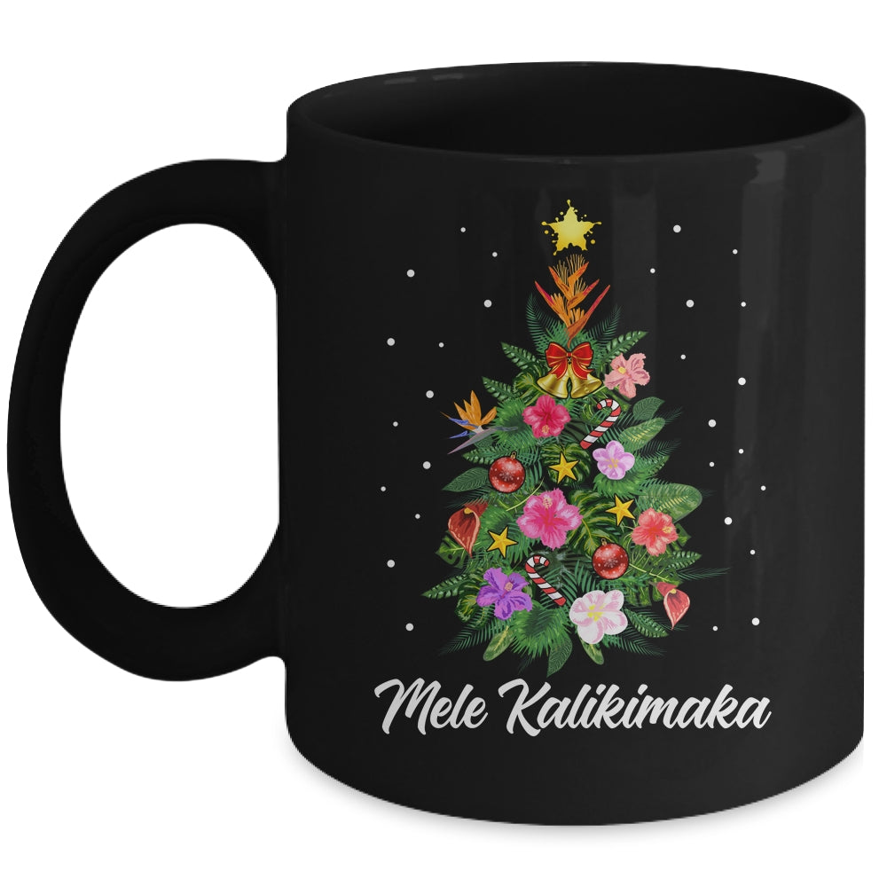 Mele Kalikimaka Xmas For Hawaiian Hawaii Christmas Tree Mug | siriusteestore