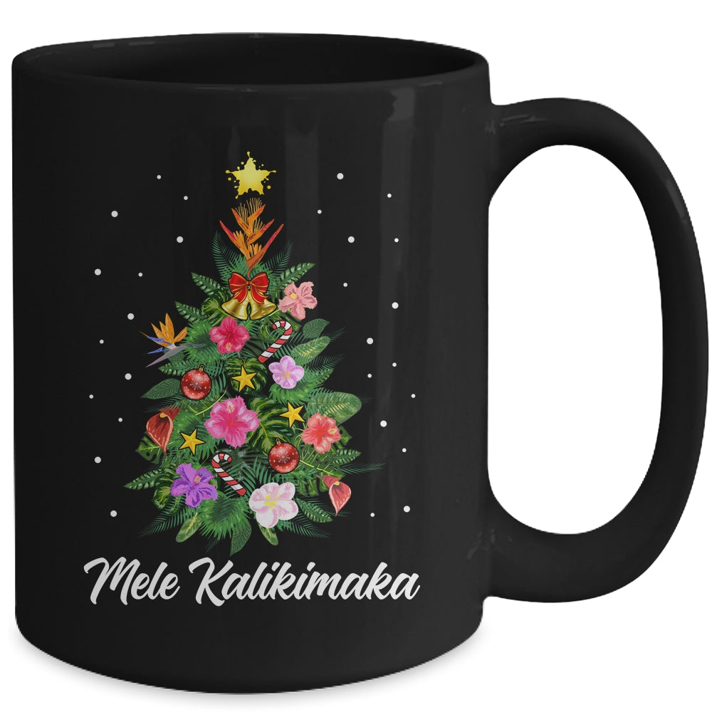 Mele Kalikimaka Xmas For Hawaiian Hawaii Christmas Tree Mug | siriusteestore